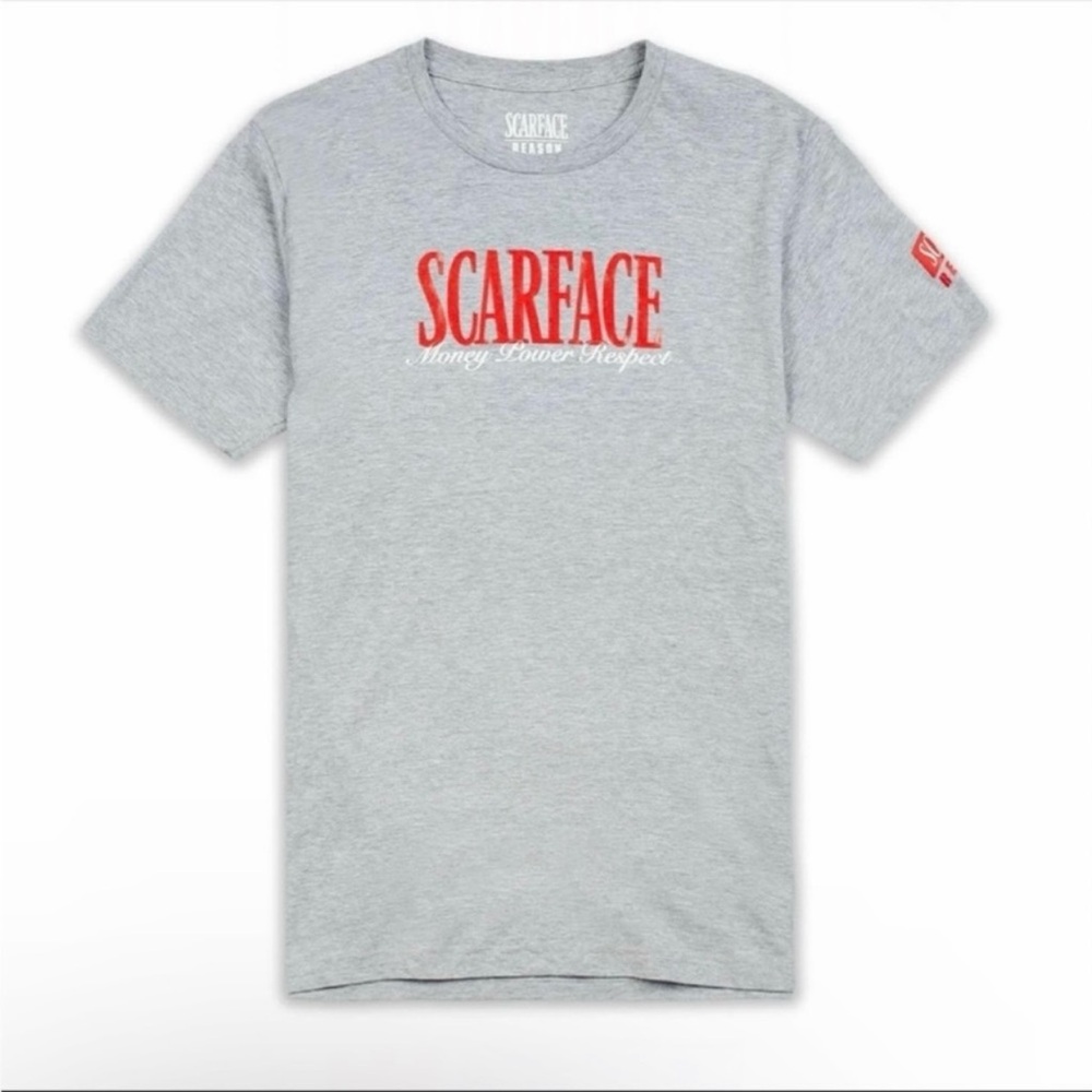 NEW Reason x Scarface Montana Money Power Respect T-Shirt Gray Men's Size Medium
